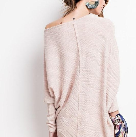 Asymmetrical Rib Knit Tunic - Picture 3 of 6